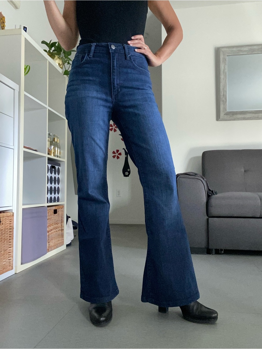 Joe's Jeans High-Rise Dark Blue Flare Jeans